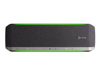 Poly Sync 60-M - Smart högtalartelefon - Bluetooth - kabelansluten, trådlös - NFC - USB-A, USB-C - silver - Certifierad för Microsoft-teams, Zoomcertifierad 77P41AA