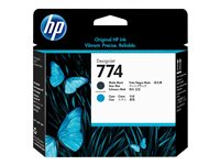 HP 774 - Cyan, mattsvart - skrivhuvud - för DesignJet Z6610 Production, Z6810 Production P2W01A
