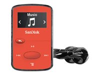 SanDisk Clip Jam - Digital spelare - 8 GB - röd SDMX26-008G-G46R