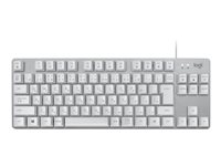 Logitech K835 TKL - Tangentbord - USB - tangentbrytare: TTC Red - naturvit/silver 920-010033