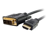 C2G 3m HDMI to DVI Adapter Cable - DVI-D Digital Video Cable - Adapterkabel - enkel länk - DVI-D hane till HDMI hane - 3 m - dubbelt skärmad - svart 82032