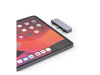 HyperDrive 4-in-1 Hub - Dockningsstation - USB-C - HDMI - för Apple 10.9-inch iPad Air; 11-inch iPad Pro; 12.9-inch iPad Pro; iPad mini (6:e generation) HD319E-GRAY