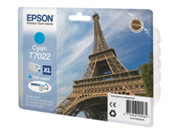 Epson T7022 - 21.3 ml - XL-storlek - cyan - original - blister - bläckpatron - för WorkForce Pro WP-4015, WP-4025, WP-4095, WP-4515, WP-4525, WP-4535, WP-4545, WP-4595 C13T70224010