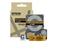 Epson LabelWorks LK-5KBM - Svart på guldmetallic - Rulle (1,8 cm x 9 m) 1 kassett(er) hängande låda - bandpatron - för LabelWorks LW-C410, LW-C610 C53S672093