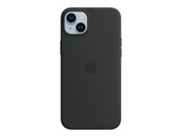 Apple - Baksidesskydd för mobiltelefon - MagSafe-kompatibilitet - silikon - midnatt - för iPhone 14 Plus MPT33ZM/A