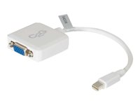 C2G 20cm Mini DisplayPort to VGA Adapter - Thunderbolt to VGA Converter M/F - White - DisplayPort-kabel - Mini DisplayPort (hane) till HD-15 (VGA) (hona) - 20 cm - vit 84316