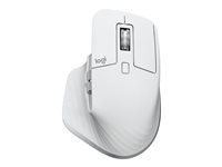 Logitech Master Series MX Master 3S for Mac - Mus - ergonomisk - optisk - 7 knappar - trådlös - Bluetooth, 2.4 GHz - blekgrå - för Apple MacBook 910-006572