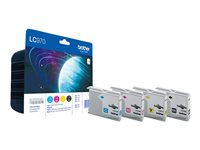 Brother LC970VALBP - 4-pack - svart, gul, cyan, magenta - original - blister - bläckpatron - för Brother DCP-135C, DCP-150C LC970VALBP