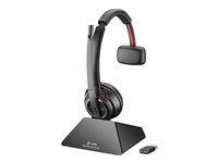 Poly Savi 8210 Office - Savi 8200 series - headset - på örat - DECT / Bluetooth - trådlös - aktiv brusradering - svart - Zoomcertifierad 8D3K5AA