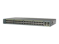 Cisco Catalyst 2960-48PST-S - Switch - Administrerad - 48 x 10/100 (PoE) + 2 x SFP + 2 x 10/100/1000 - rackmonterbar - PoE WS-C2960-48PST-S