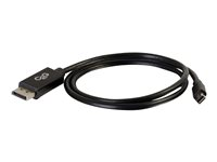 C2G 2m Mini DisplayPort to DisplayPort Adapter Cable 4K UHD - Black - DisplayPort-kabel - Mini DisplayPort (hane) till DisplayPort (hane) - 2 m - svart 84301