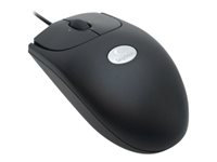 Logitech Optical Mouse RX250 - Mus - höger- och vänsterhänta - optisk - 3 knappar - kabelansluten - PS/2, USB - svart - OEM 910-000199