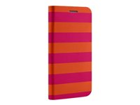 Belkin Stripe Folio - Fodral för mobiltelefon - Fuchsia - för Samsung Galaxy S5 F8M923B1C04