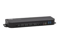 Eaton Tripp Lite series HDMI USB KVM Switch 4-Port 4K 60Hz HDR HDCP 2.2 IR USB Sharing - Omkopplare för tangentbord/video/mus/ljud/USB - 4 x KVM/ljud/USB - 1 lokal användare - skrivbordsmodell B005-HUA4