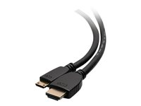 C2G 3ft 4K HDMI to HDMI Mini Cable with Ethernet - High Speed - 60Hz - M/M - HDMI-kabel med Ethernet - 19 pin mini HDMI Type C hane till HDMI hane - 91.4 cm - skärmad - svart 50618