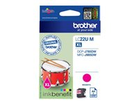 Brother LCLC22UM - XL - magenta - original - bläckpatron - för Brother DCP-J785DW, MFC-J985DW; INKvestment Work Smart MFC-J985DW, MFC-J985DW XL LC22UM