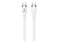 HyperJuice - USB-kabel - 24 pin USB-C (hane) till 24 pin USB-C (hane) - USB 2.0 - 2 m - USB-strömförsörjning (240W), utökat effektområde (EPR) - vit HJ4002WHGL