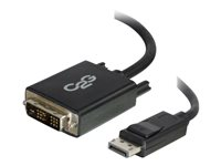 C2G 15ft DisplayPort to DVI-D Adapter Cable - M/M - Adapterkabel - TAA-kompatibel - DisplayPort (hane) till DVI-D (hane) - 4.57 m - tumskruvar, 1920 x 1200 (WUXGA) stöd - svart 54342