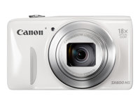 Canon PowerShot SX600 HS - Digitalkamera - kompakt - 16.0 MP - 1 080 p - 18x optisk zoom - Wi-Fi - vit 9341B011