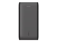 Belkin BoostCharge - Strömförsörjningsbank - 10000 mAh - 18 Watt - Fast Charge, PD - 2 utdatakontakter (USB, 24 pin USB-C) - svart BPB001BTBK