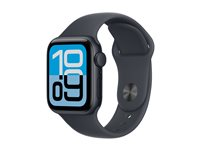 Apple Watch SE 3 (GPS) - 40 mm - midnattsaluminium - smart klocka med sportband - fluoroelastomer - midnatt - bandstorlek: M/L - 64 GB - Wi-Fi 4, Bluetooth - 26.3 g MEHC4QN/A