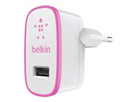 Belkin Home Charger - Strömadapter - 10 Watt - 2.1 A (USB) - rosa F8J052VFPNK