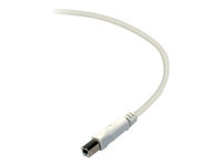 Belkin - USB-kabel - USB (hane) till USB typ B (hane) - USB 2.0 - 1.8 m - vit F3U154CP1.8MWHT