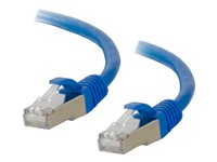 C2G Cat6a Booted Shielded (STP) Network Patch Cable - Patch-kabel - RJ-45 (hane) till RJ-45 (hane) - 5 m - STP - CAT 6a - formpressad, hakfri, tvinnad - blå 89912