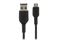 Belkin BoostCharge - USB-kabel - mikro-USB typ B (hane) till USB (hane) - 1 m - svart CAB005BT1MBK