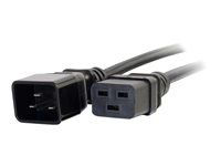 C2G 16 AWG 250 Volt 16 Amp Power Extension Cord - Förlängningskabel för ström - IEC 60320 C20 till IEC 60320 C19 - AC 250 V - 2 m - formpressad - svart 80623