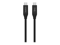 Belkin CONNECT - USB-kabel - 24 pin USB-C (hane) till 24 pin USB-C (hane) - USB 2.0 / USB 3.2 / USB4 / Thunderbolt 3 - 80 cm - USB-strömförsörjning (100W) INZ001BT0.8MBK