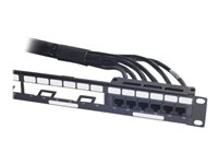 APC Data Distribution Cable - Nätverkskabel - TAA-kompatibel - RJ-45 (hona) till RJ-45 (hona) - 7 m - UTP - CAT 6 - svart DDCC6-023