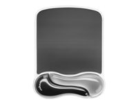 Kensington Duo Gel Mouse Wristrest Wave - Mustablett med handledskudde - tvåfärgad grafit 62399