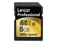 Lexar Professional - Flash-minneskort - 8 GB - Class 10 - 400x - SDHC UHS-I LSD8GBCTBEU400