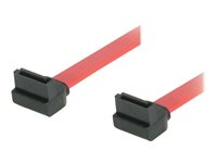 C2G 90° to 90° Right Angle - SATA-kabel - Serial ATA 150/300/600 - SATA (hona) till SATA (hona) - 1 m - 90° kontakt, högervinklad kontakt - röd 81827