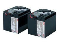 APC Replacement Battery Cartridge #55 - UPS-batteri - Bly-syra - 2-cells - svart - för P/N: SMT2200C, SMT2200I-AR, SMT2200IC, SMT3000C, SMT3000I-AR, SMT3000IC, SUA3000I-IN RBC55