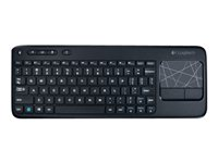 Logitech Wireless Touch Keyboard K400 - Tangentbord - trådlös - 2.4 GHz - nordisk 920-003124