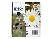 Epson 18 - Svart - original - blister med RF-larm/akustiskt larm - bläckpatron - för Expression Home XP-212, 215, 225, 312, 315, 322, 325, 412, 415, 422, 425 C13T18014020