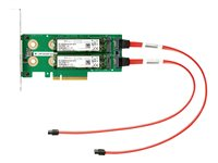 HPE Universal SATA HHHL M.2 Kit - Gränssnittsadapter - M.2 - M.2 Card - PCIe - för ProLiant DL20 Gen10, DL325 Gen10, DL345 Gen10, DL360 Gen10 878783-B21
