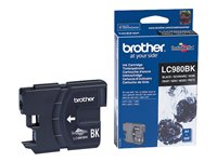 Brother LC980BK - Svart - original - bläckpatron - för Brother DCP-145, 163, 167, 193, 195, 197, 365, 373, 375, 377, MFC-250, 255, 290, 295, 297 LC980BK