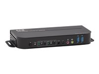 Eaton Tripp Lite series DisplayPort USB KVM Switch 2-Port 4K 60Hz HDR DP 1.4 USB Cables - Omkopplare för tangentbord/video/mus/ljud/USB - 2 x KVM/ljud/USB - 1 lokal användare - skrivbordsmodell B005-DPUA2-K