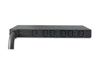 APC Basic Rack PDU - Kraftdistributionsenhet (kan monteras i rack) - AC 400 V - 22 kW - 3-fas - ingång: IEC 60309 - utgångskontakter: 6 (IEC 60320 C19) - 2.44 m sladd - svart - för P/N: SCL400RMJ1U, SCL500RMI1UC, SCL500RMI1UNC, SMTL1000RMI2UC, SMTL750RMI2UC AP7526