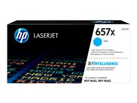 HP 657X - Lång livslängd - cyan - original - LaserJet - tonerkassett (CF471X) - för Color LaserJet Enterprise MFP M681; LaserJet Enterprise Flow MFP M681, MFP M682 CF471X