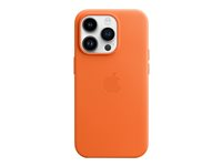 Apple - Baksidesskydd för mobiltelefon - med MagSafe - läder - orange - för iPhone 14 Pro MPPL3ZM/A