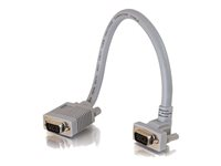 C2G Premium SXGA 90° Up Angled - VGA-kabel - HD-15 (VGA) (hane) till HD-15 (VGA) (hane) - 50 cm - 90° kontakt 81040