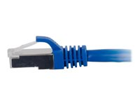 C2G Cat6a Booted Shielded (STP) Network Patch Cable - Patch-kabel - RJ-45 (hane) till RJ-45 (hane) - 20 m - STP - CAT 6a - formpressad, hakfri, tvinnad - blå 89929