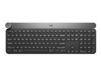 Logitech Craft Advanced with Creative Input Dial - Tangentbord - bakgrundsbelyst - Bluetooth, 2.4 GHz - hela norden 920-008502