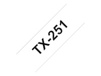 Brother TX251 - Svart på vitt - Rulle (2,4 cm) bandlaminat - för P-Touch PT-30, PT-7000, PT-8000, PT-PC TX251