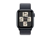 Apple Watch SE (GPS + Cellular) - 2a generation - 40 mm - midnattsaluminium - smart klocka med sportögla - mjukt nylon i dubbla lager - bläck - handledsstorlek: 130-200 mm - 32 GB - LTE, Wi-Fi 4, Bluetooth - 4G - 27.8 g MXGA3QN/A