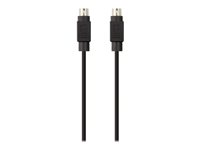 Belkin - Videokabel - S-Video - 4-stifts mini-DIN hane till 4-stifts mini-DIN hane - 1 m - dubbelt skärmad - svart F3Y088BF1M